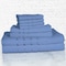 Hastings Home Hastings Home 8 Piece 100 Percent Cotton Plush Bath Towel Set - Blue 396654UEF - alternate 2